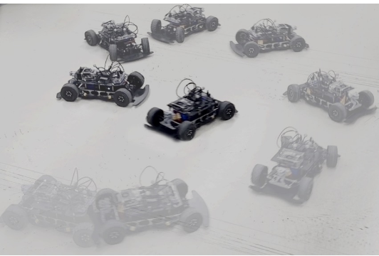 RC car performing drift maneuvers on circular and figure-8 trajectories
